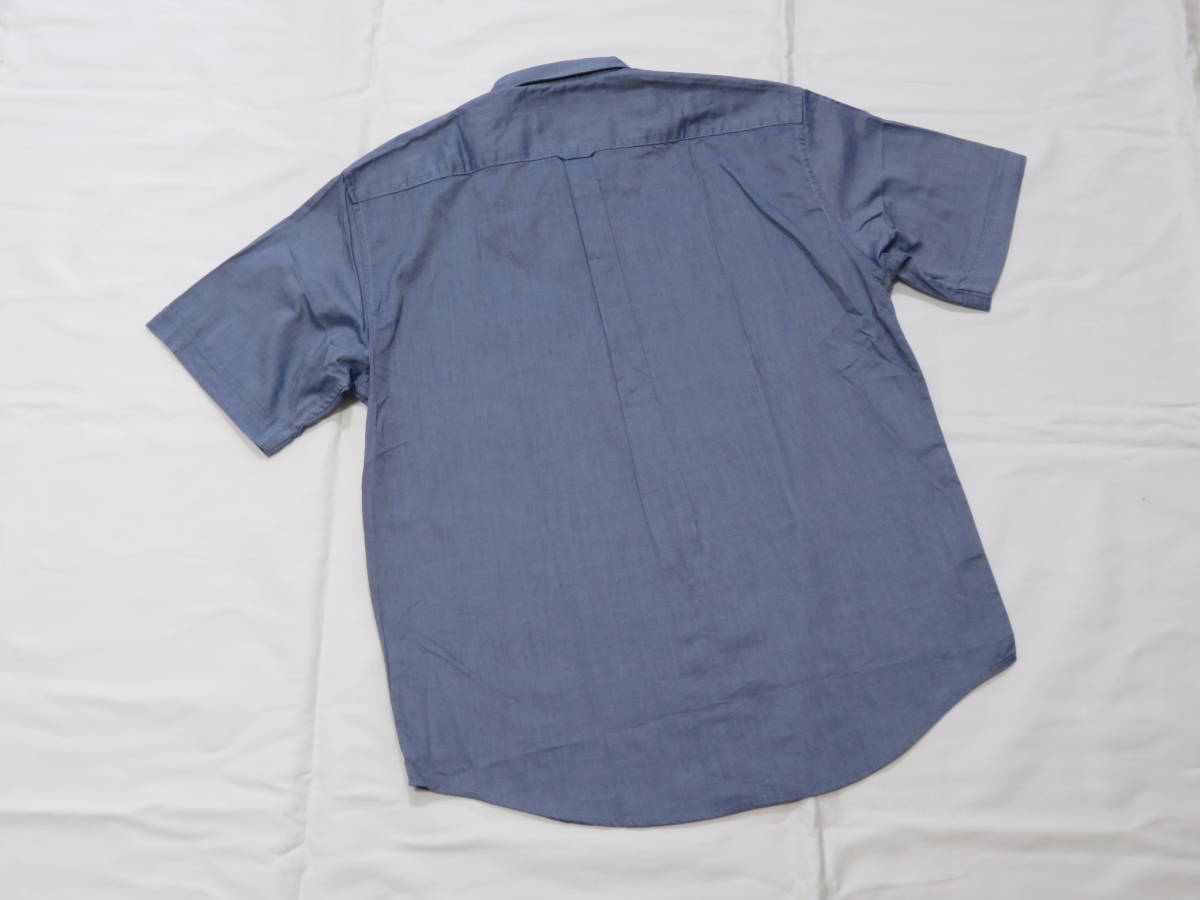 ブラックレーベル クレストブリッジ 半袖ボタンダウンシャツ ブルーグレー系 M 17600円の画像6