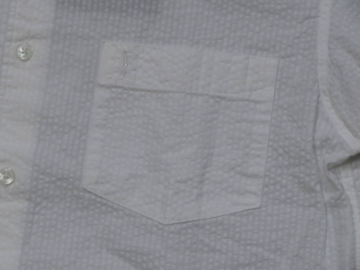  Macintosh London высококлассный короткий рукав дизайн рубашка 25,300 иен белый M размер 