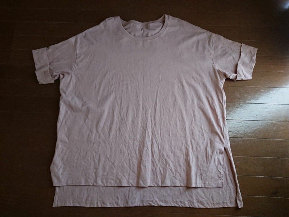 大きいサイズ◆袖ロールアップチュニック  Tシャツ  6L～8L