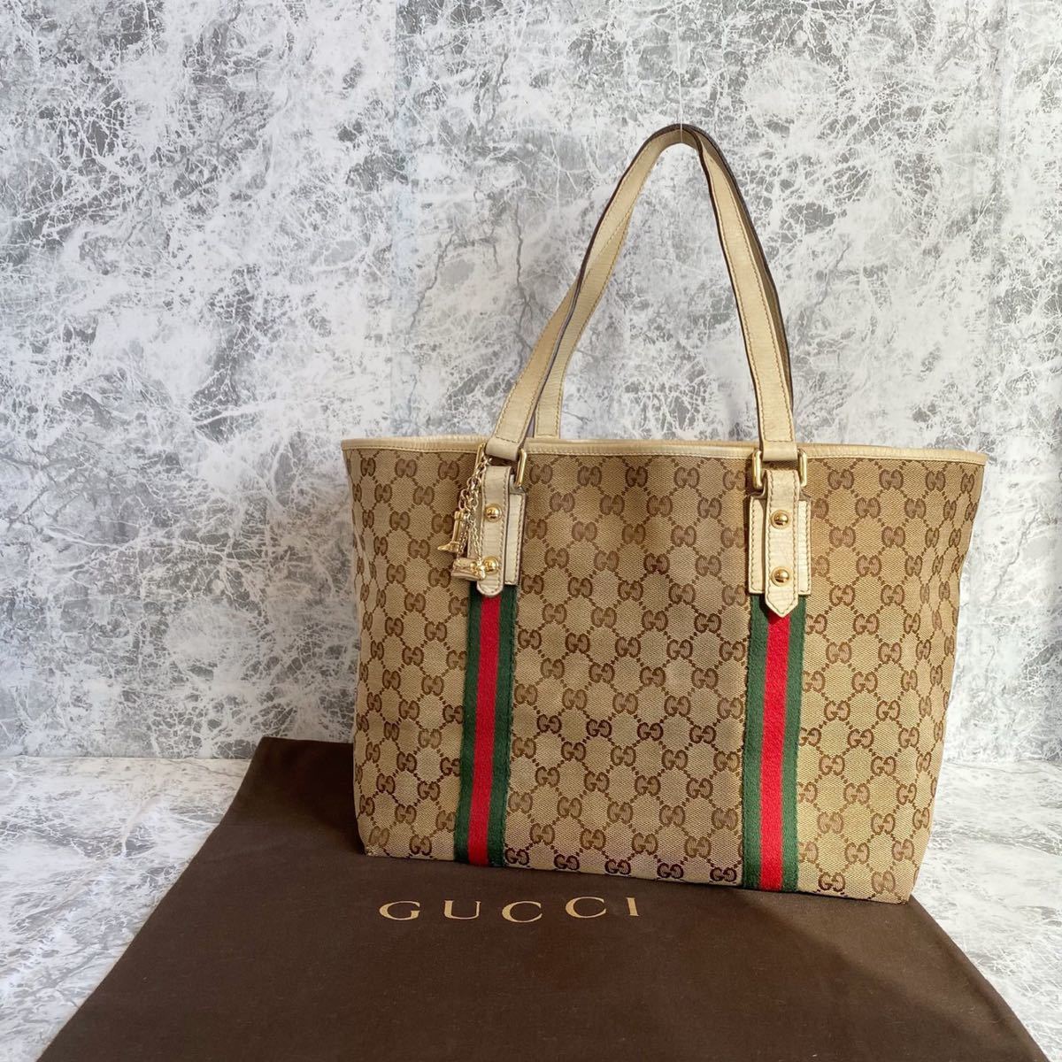 GUCCI グッチ トートバッグ キャンバス シェリーライン GG柄 - トート