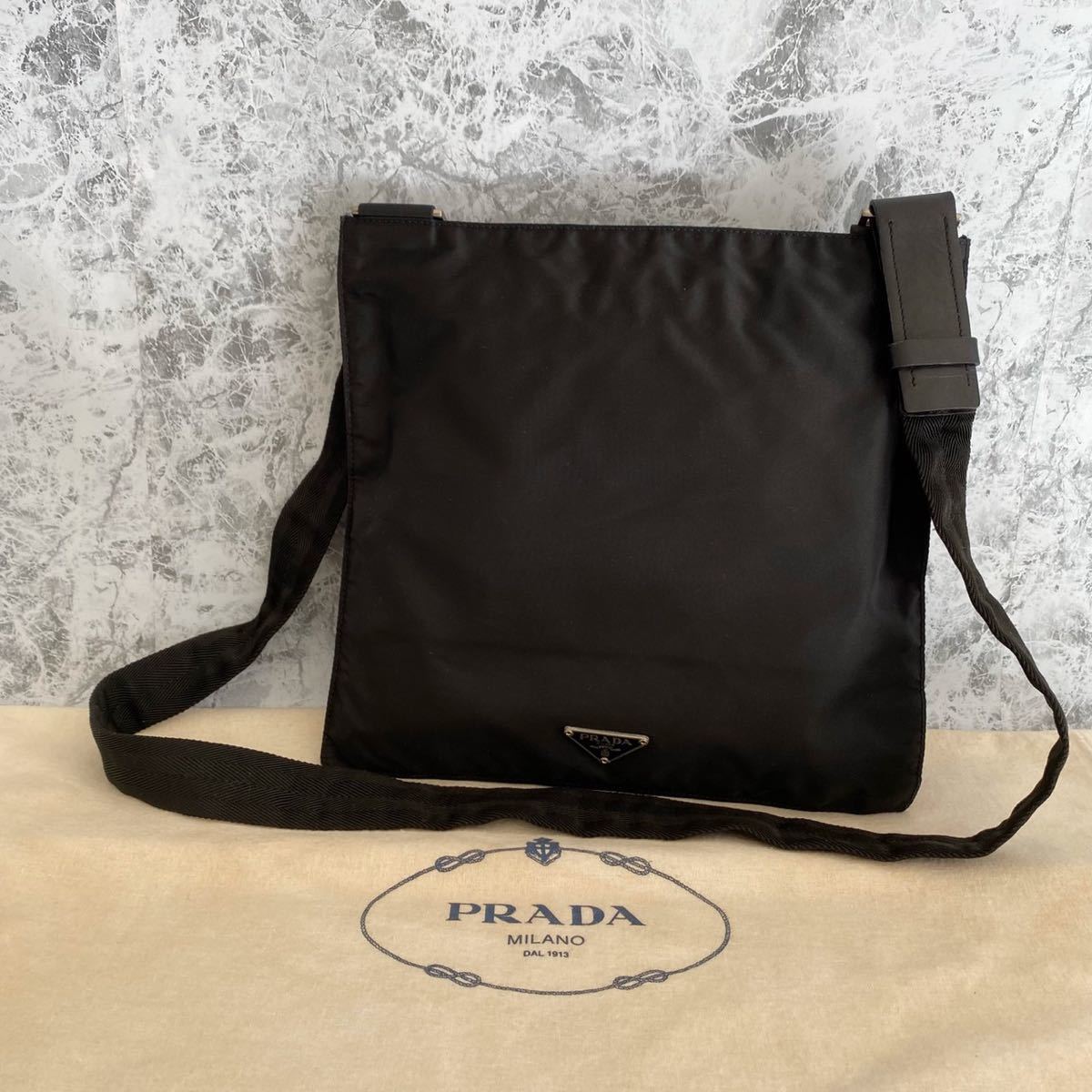 美品 PRADA プラダ トートバッグ ナイロン ブラック 三角ロゴプレート 3144708