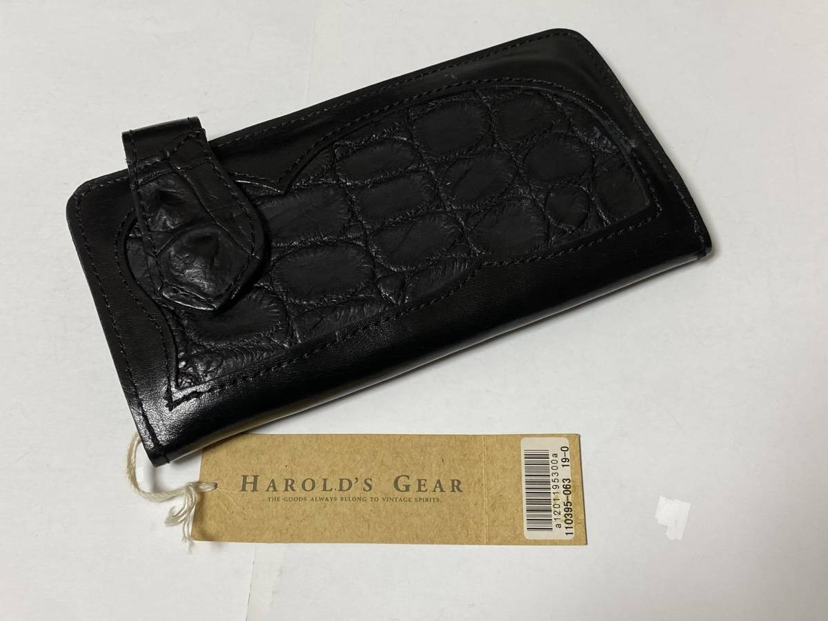 ハロルズギア HAROLDS GEAR ワニ革 × 牛革 長財布 110395-063 展示未使用品