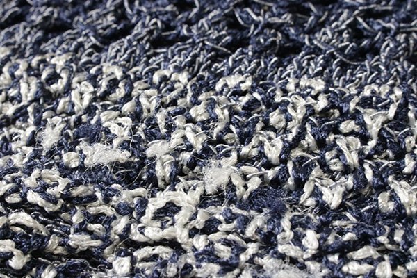 CHANEL ◆ ノースリーブ ニットワンピース (ネイビー) 42サイズ 透かし編み ひざ丈 スカート シャネル ◆ZX18の画像9