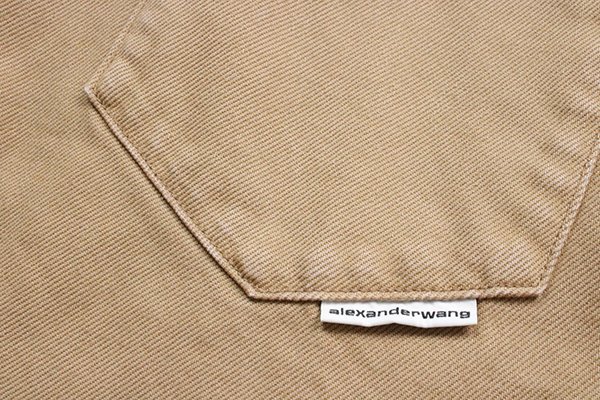  не использовался ALEXANDER WANG *MID LENGTH SHIRT COAT W QUILTING рубашка жакет Brown M Duck ткань с хлопком Alexander one *WX12