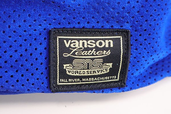 ☆未使用 Vanson Leathers ◆スウェード ウエストバッグ ブルー (下げ札付き) パンチングレザー ボディバッグ ショルダー バンソン ◆F13_画像6