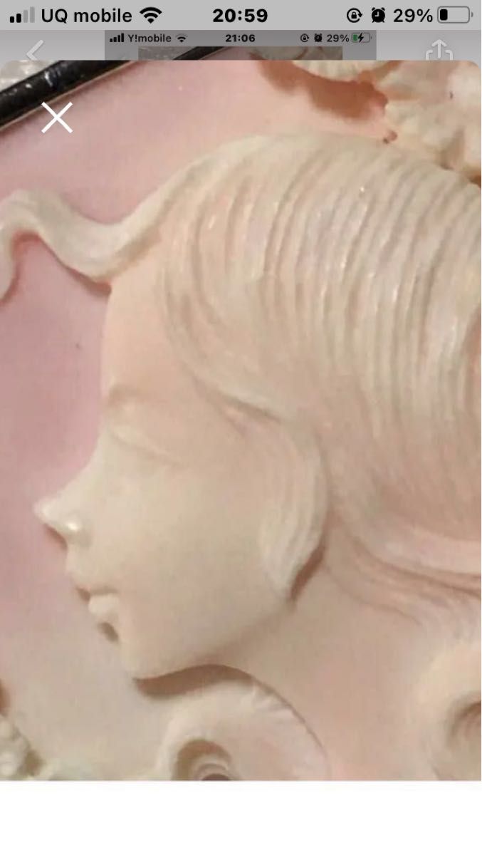 コンクシェル・作家物サイン有・手彫り・Silva刻印トップ&ブローチ