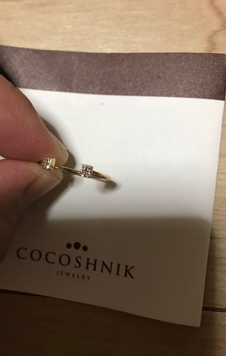 ココシュニック K10 ダイヤ オープンリング 腕時計、アクセサリー