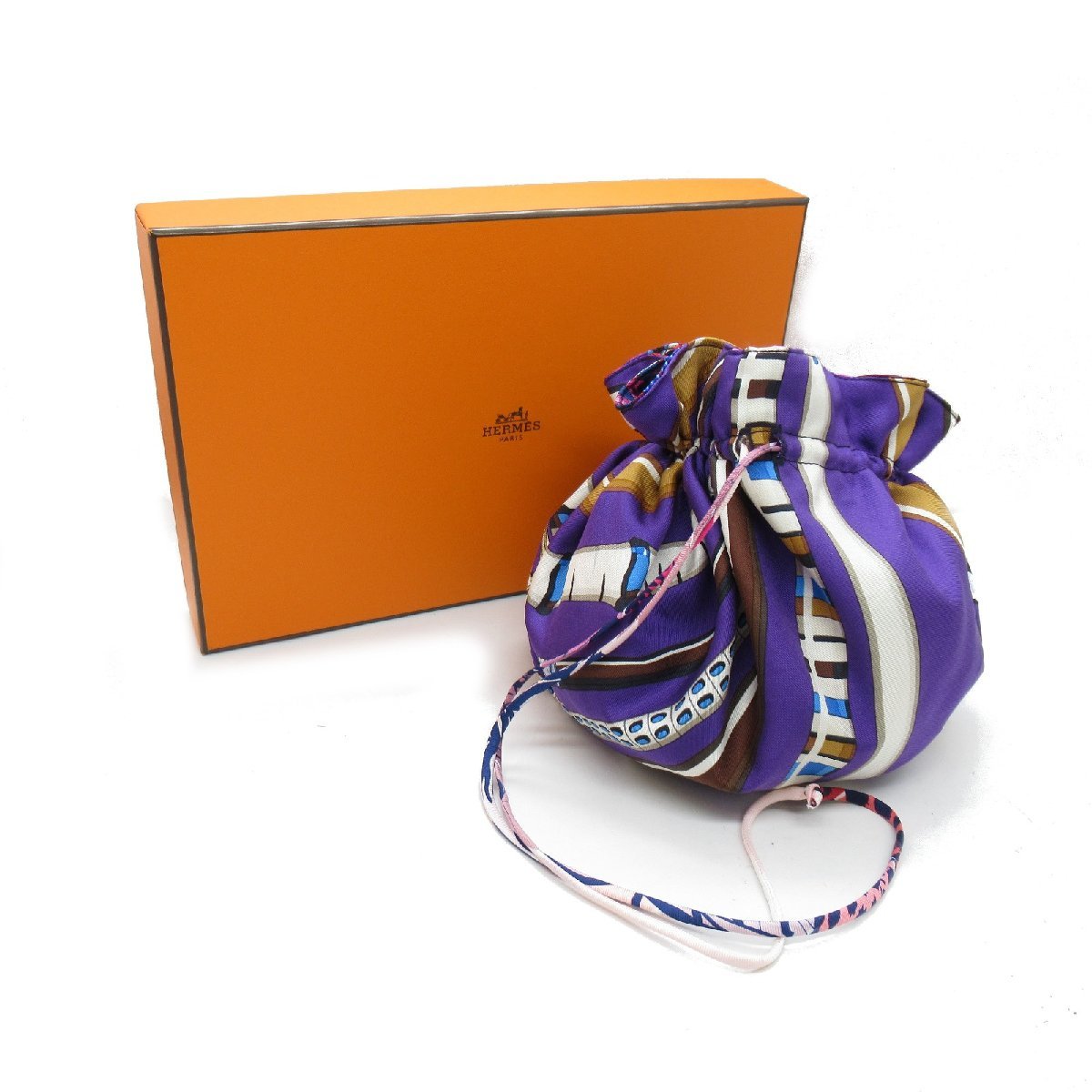 ヤフオク! - HERMES エルメス ポーチ プティアッシュ/シルク