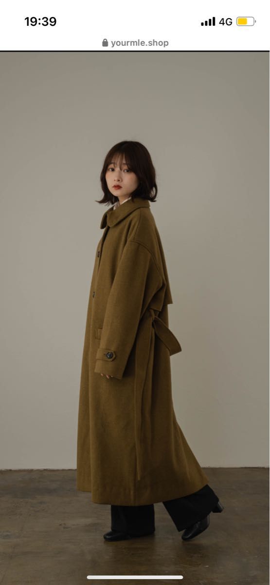 soutien collar long coat khaki｜PayPayフリマ