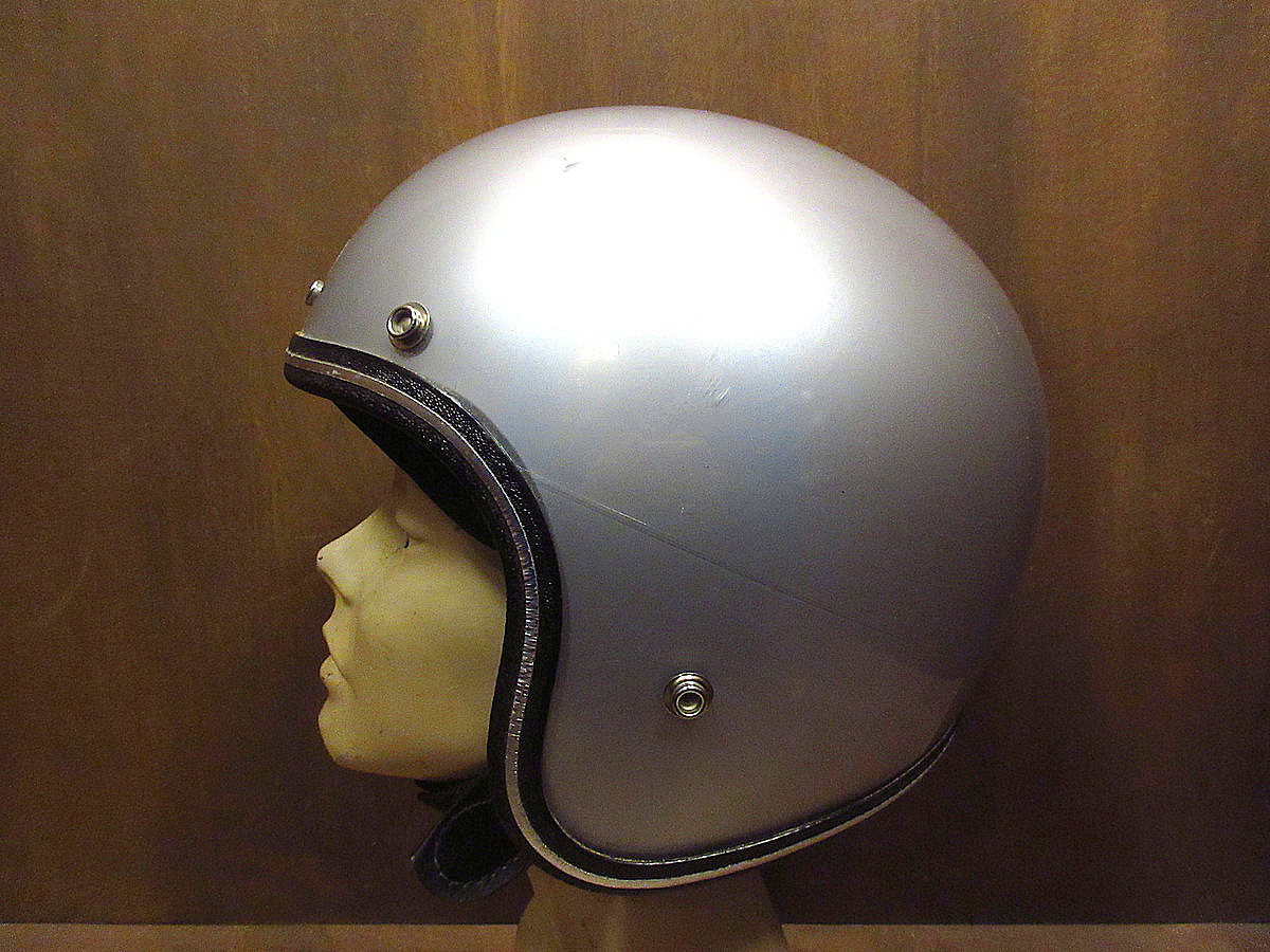 ビンテージ70’s●GRANT RG-9 Amproジェットヘルメットシルバーsize M●221202s1-hlmt 1970sグラントバイカーモーターサイクル_画像3