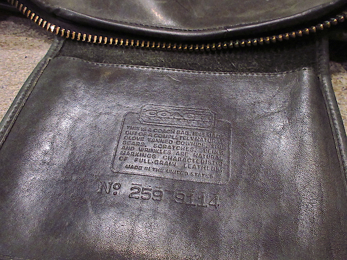  Vintage * Old Coach leather shoulder bag *221202r6-bag-shd old clothes coach USA black bag 