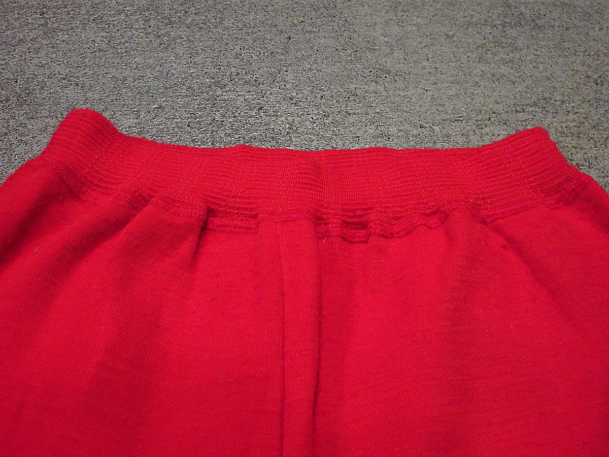  Vintage 80\'s*REI с высоким воротником половина Zip нижняя рубашка & брюки две части красный size S/M*221218i5-m-stup уличный внутренний выставить 