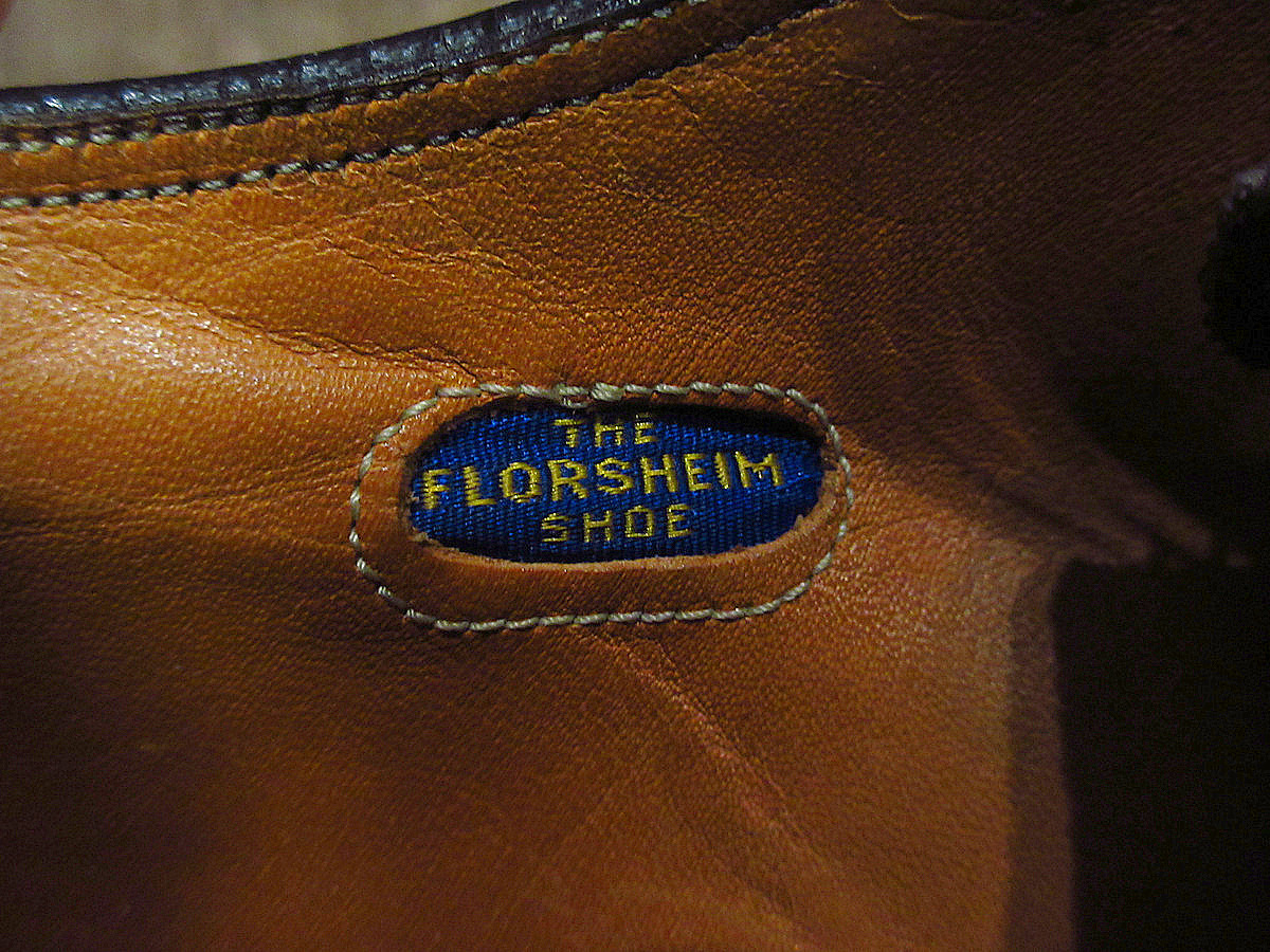 ビンテージ70’s●FLORSHEIMウィングチップシューズ 黒size 11 D●221224j2-m-dshs-29cmフローシャイム1970s革靴レザー_画像8