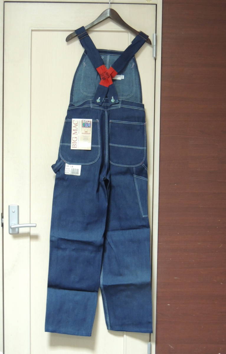 * new goods 80S USA made dead stock 30 BIGMAC big Mac BIB OVERALLS bib overall low back TYPE Denim jeans America made 