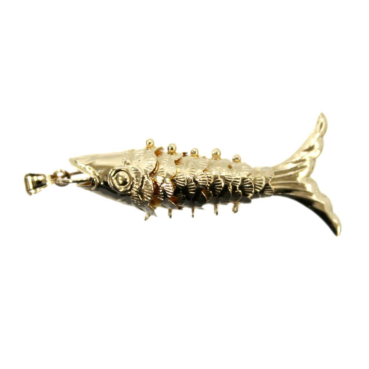 K18 18金 魚モチーフ Aランク ペンダントトップ 磨き仕上げ品 総重量 ...
