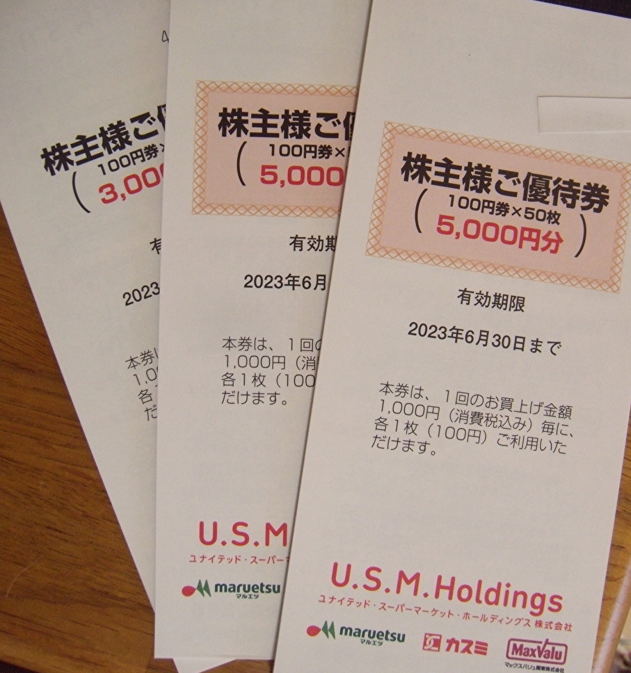 最大63%オフ! ユナイテッド スーパーマーケット 株主優待券 5000円分