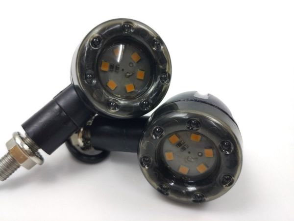 汎用ウインカーランプ テールランプ 高輝度6LED 2個セット バイク用 定形外_画像2