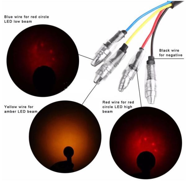 汎用ウインカーランプ テールランプ 高輝度6LED 2個セット バイク用 定形外_画像4