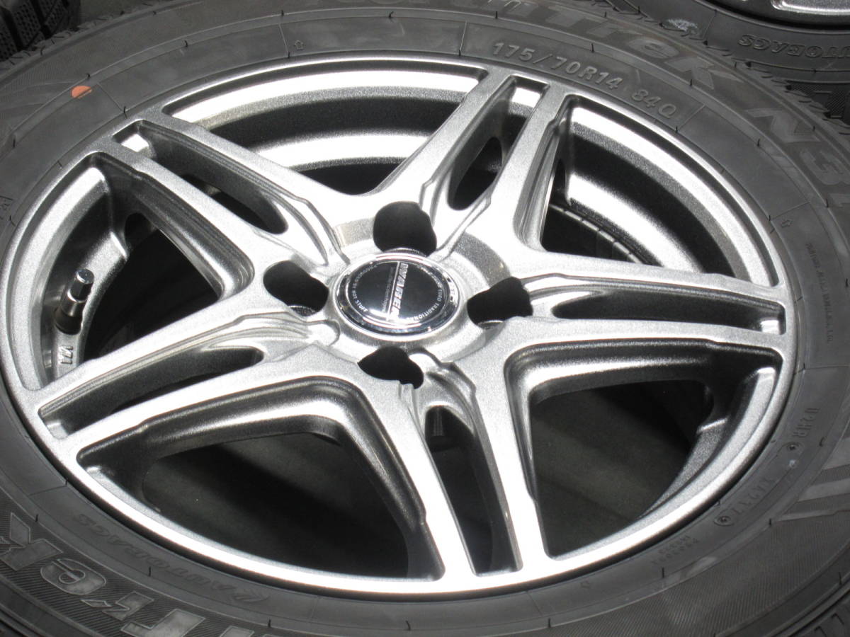 ★☆ 社外アルミ A/B 175/70R14 フィット ウイングロード ノート ティーダ ヴィッツ PCD100/+38 #20914 ☆★_画像6