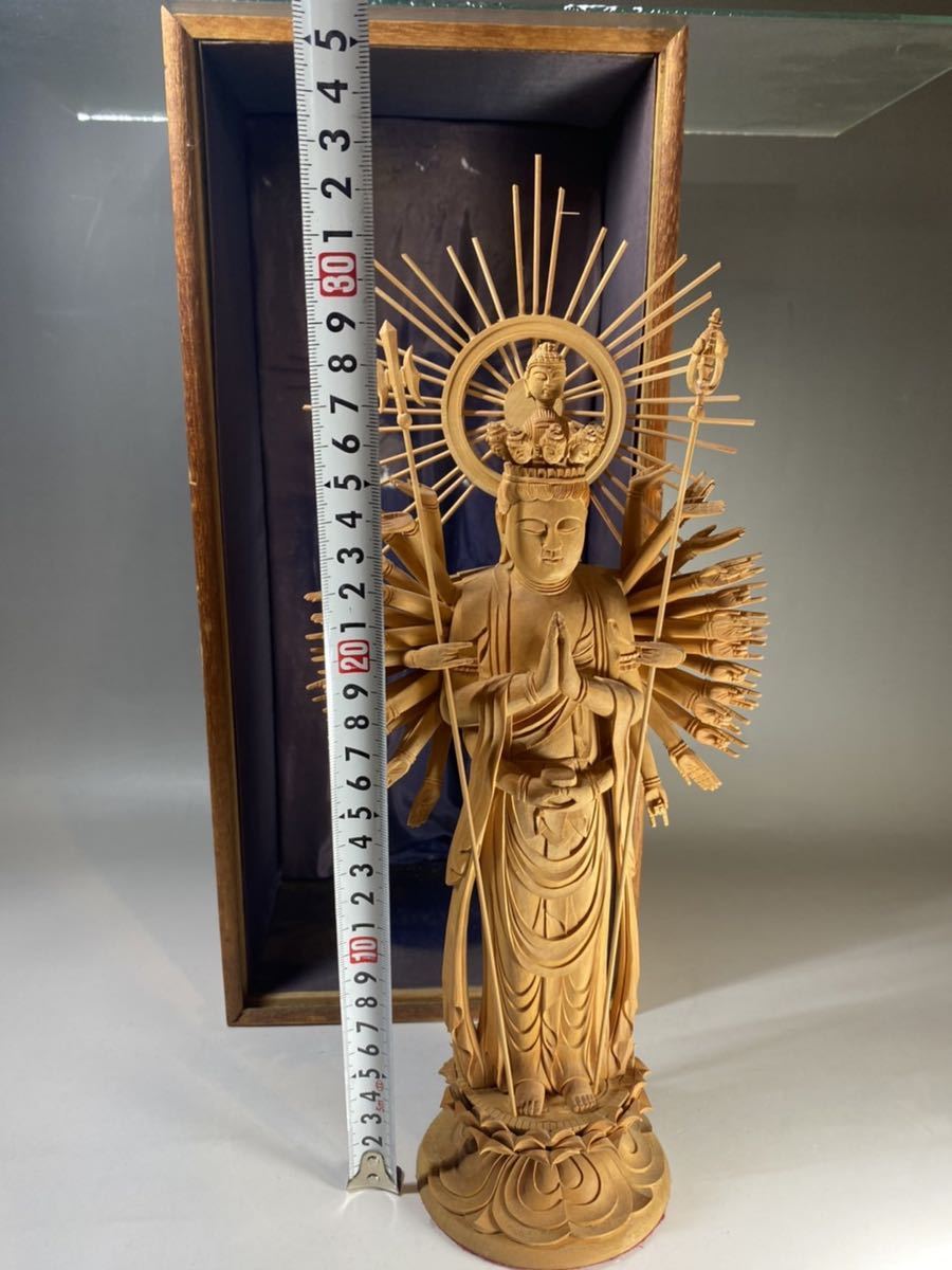 千手観音 仏像 木彫 観音菩薩 仏教美術 菩薩像 細密彫刻 彫刻 置物