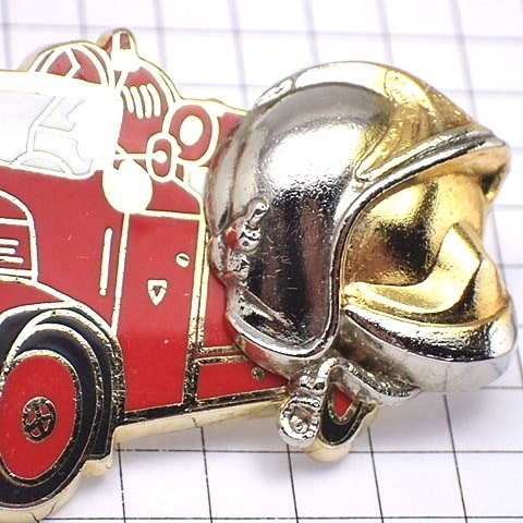 ピンバッジ・消防車ヘルメット消防士◆フランス限定ピンズ◆レアなヴィンテージものピンバッチ_画像3