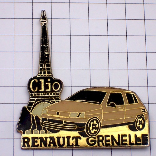  pin badge * Renault car clio .eferu.* France limitation pin z* rare . Vintage thing pin bachi