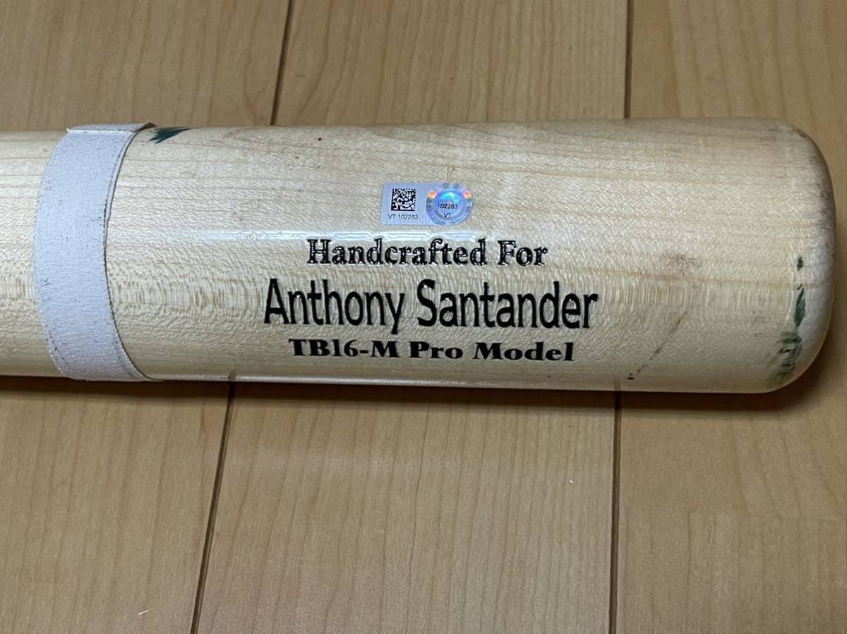Anthony Santander アンソニーサンタンダー 2022年7月29日　実使用クラックバット　 2022年昨季33本塁打　MLB_画像3