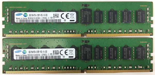 【8GB×2枚セット】SAMSUNG PC4-2133P DDR4-17000 計16G 1R×4 中古メモリ サーバー用 即決 税込 即日発送 動作保証【送料無料】の画像1