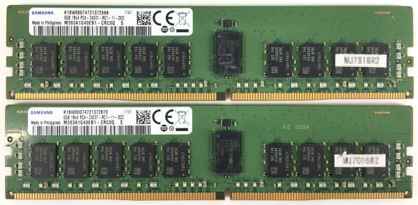 【8GB×2枚セット】SAMSUNG PC4-2400T-RC1-11-DC0 計16G 1R×4 中古メモリー サーバー用 DDR4-2400 PC4-19200 動作保証【送料無料】の画像1