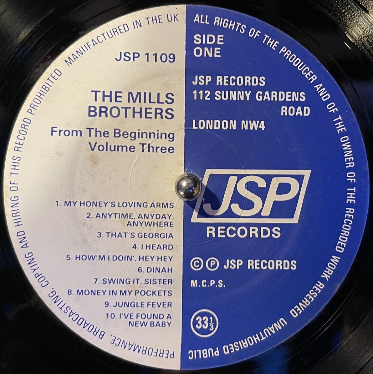 【UK盤/Jazz, Vocal, Swing/LP】 The Mills Brothers From The Beginning Volume 3 / 試聴検品済_画像2