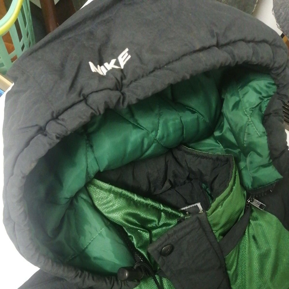 90s ヴィンテージ ナイキ スポーツジャケット 緑 Mサイズ 元ネタシュプリーム USA製 NIKE スポーツウェア パーカー