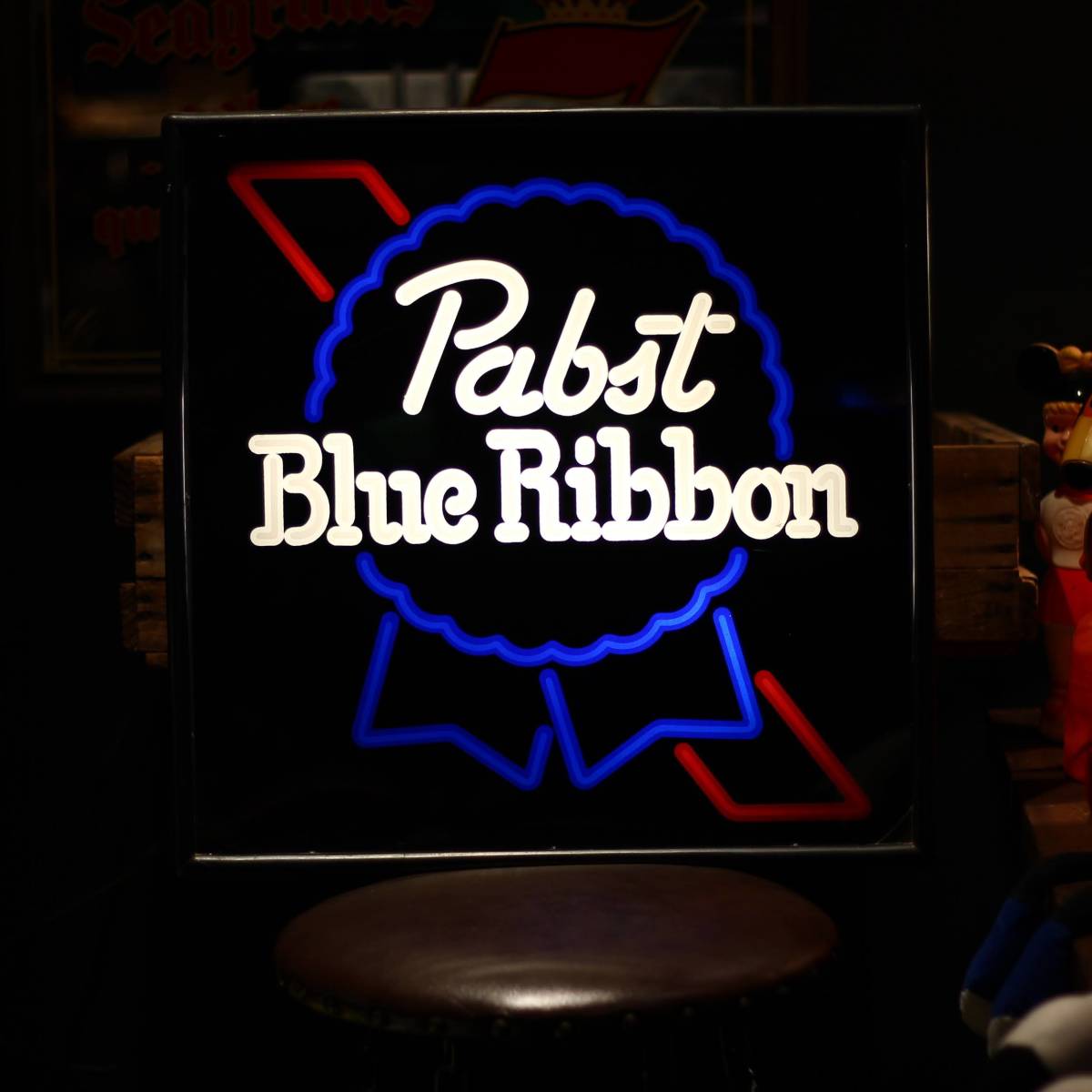 PABST BLUE RIBBON ネオンサイン風ライトサイン パブストブルーリボン ガレージ バー ビンテージ ヴィンテージ アメリカン 雑貨_画像1