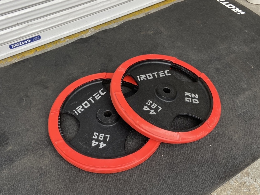 新商品 IROTEC アイロテック ラバープレート 20Kg×2枚 穴径28mm