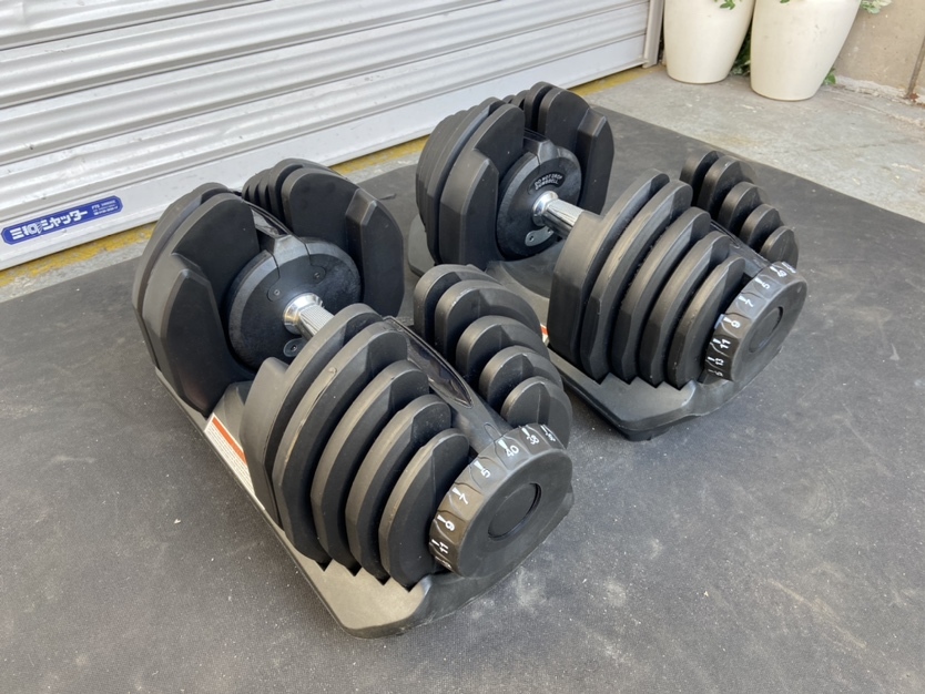 ダイヤル調整式可変式ダンベル 5Kg〜40Kg×2 ペア 筋トレ トレーニング 「14252」