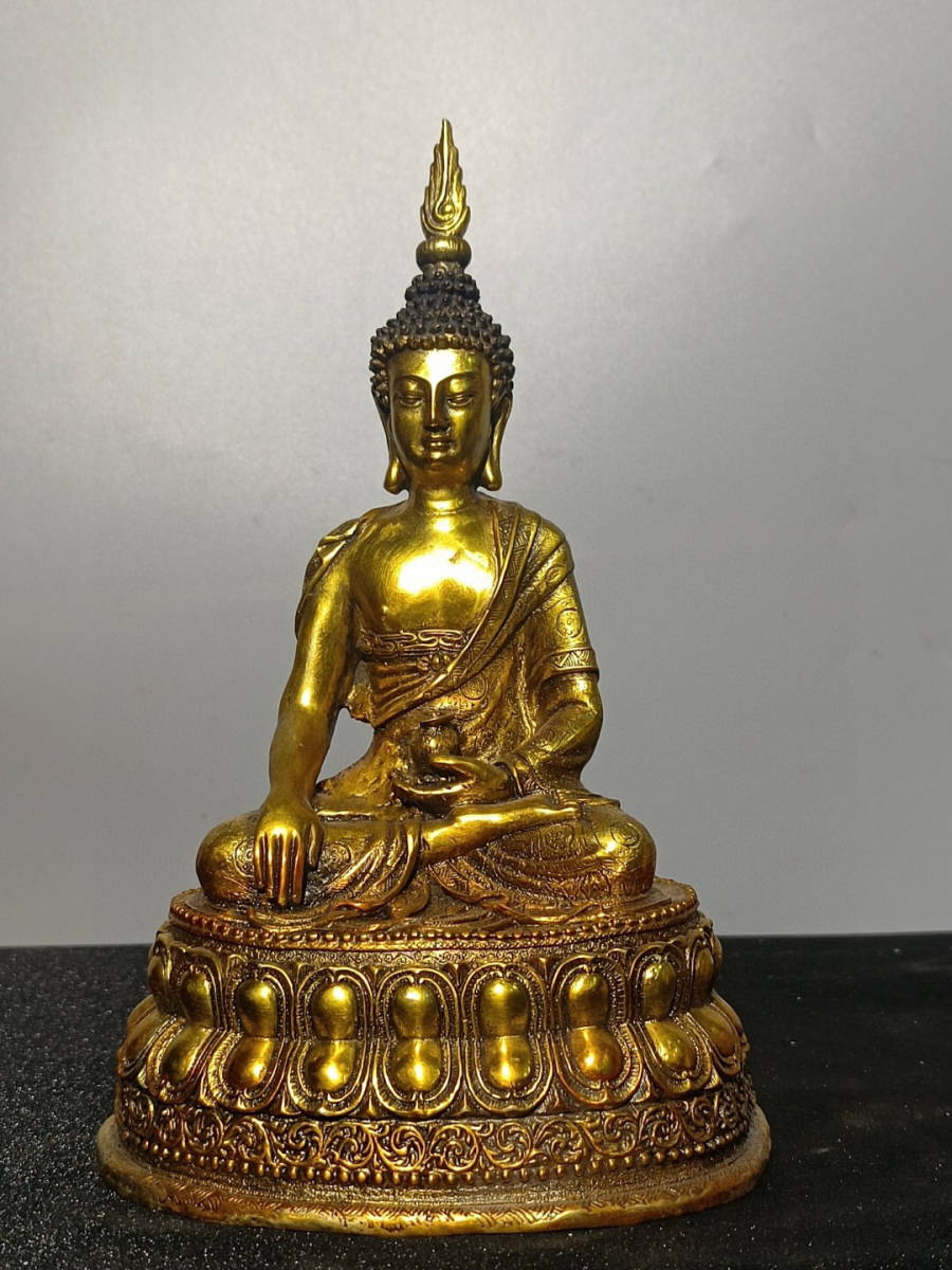 ☆大感謝セール】 『清・仏教古美術・古銅彫・塗金・太子仏像』極細工