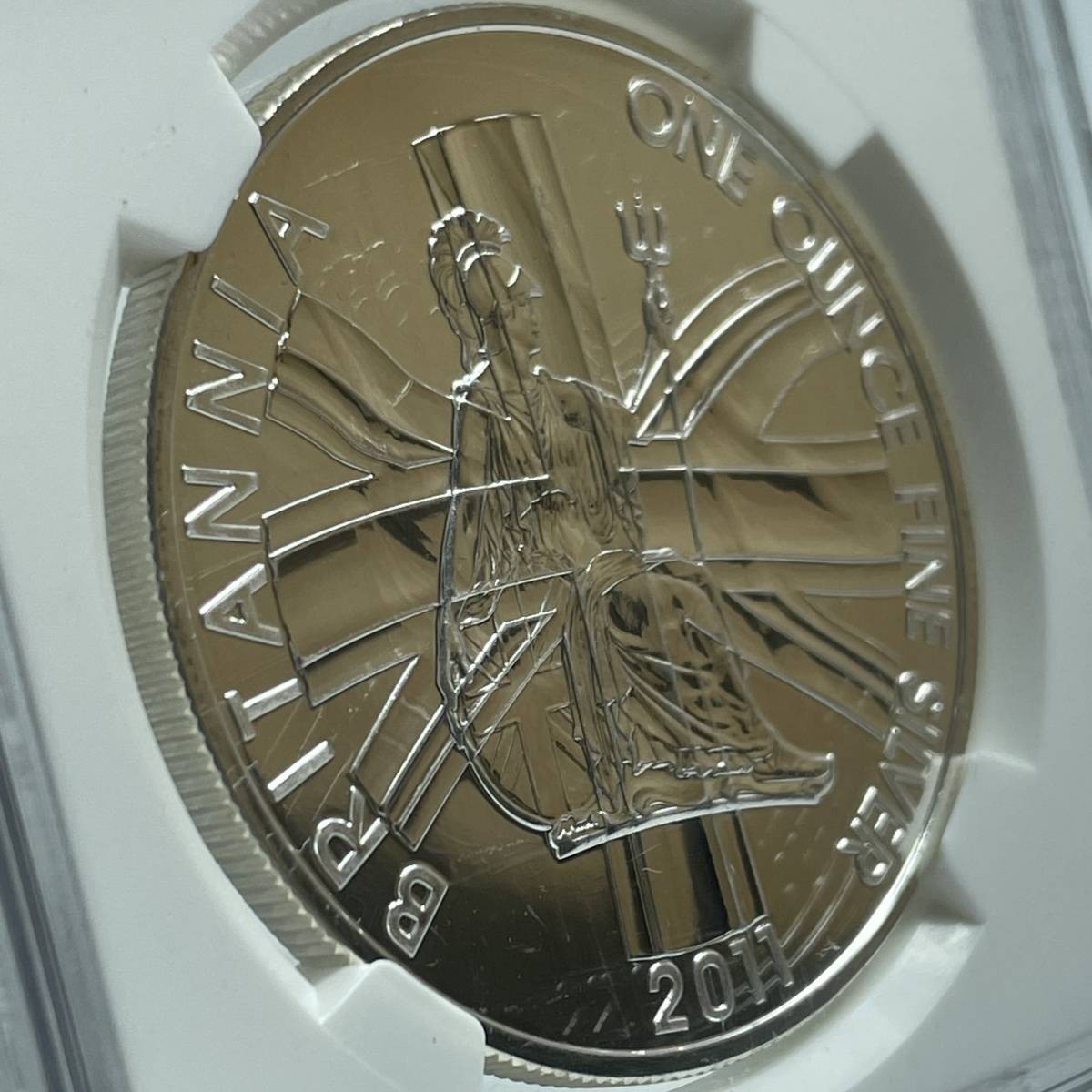【MS68】 2011 イギリス ブリタニア 2ポンド 1オンス 銀貨 NGC アンティークコイン モダン_画像5