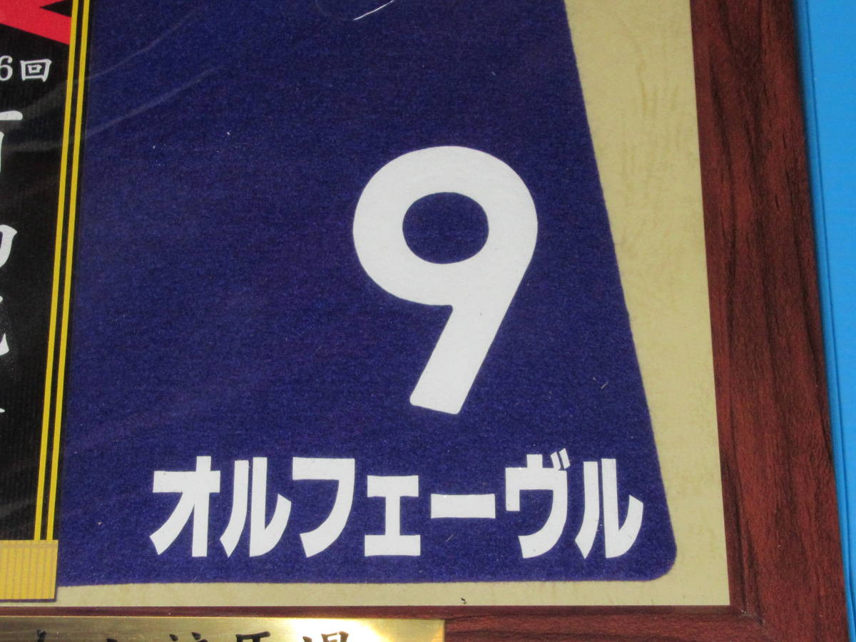 匿名送料無料 ★第56回 有馬記念 GⅠ 優勝 オルフェーヴル 額入り優勝レイ付ゼッケンコースター JRA 中山競馬場 池添謙一 ☆即決！ウマ娘_画像3