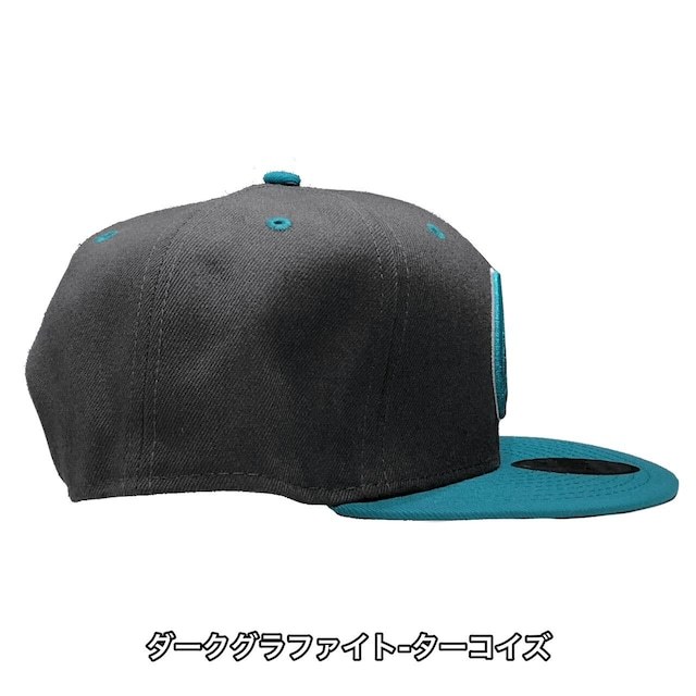 匿名送料無料 ☆★キン肉マンアパレル New Era 9FIFTY KINマーク 刺繍 ダークグラファイト-ターコイズ キャップ CAP ☆★/帽子// ★即決！_画像4