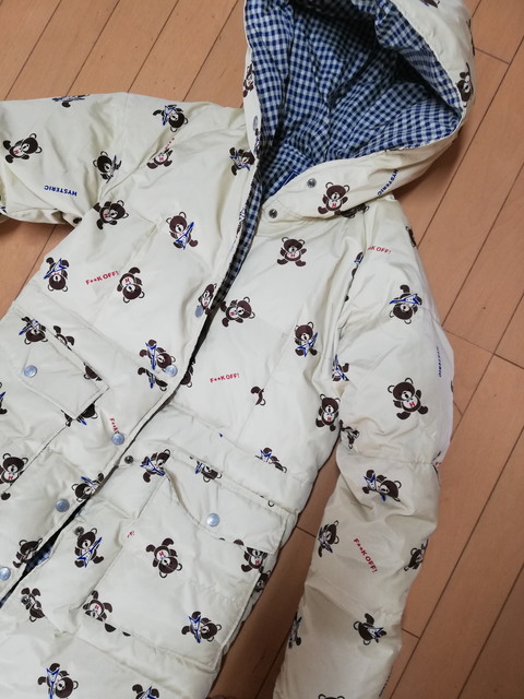 ヒステリックグラマーのファックベアちゃんのダウンコート☆美品 ヒステリックグラマーのファックベアちゃんのダウンコート☆美品