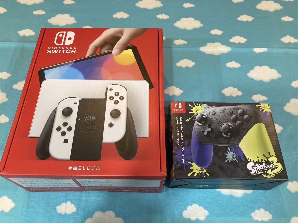 新品 任天堂スイッチ有機ELモデル＋プロコン純正 スプラトゥーン3 2点