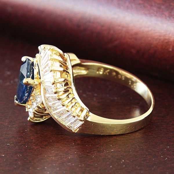 2.85ct ロイヤルブルー 天然 18金 ダイヤモンド サファイア 天然