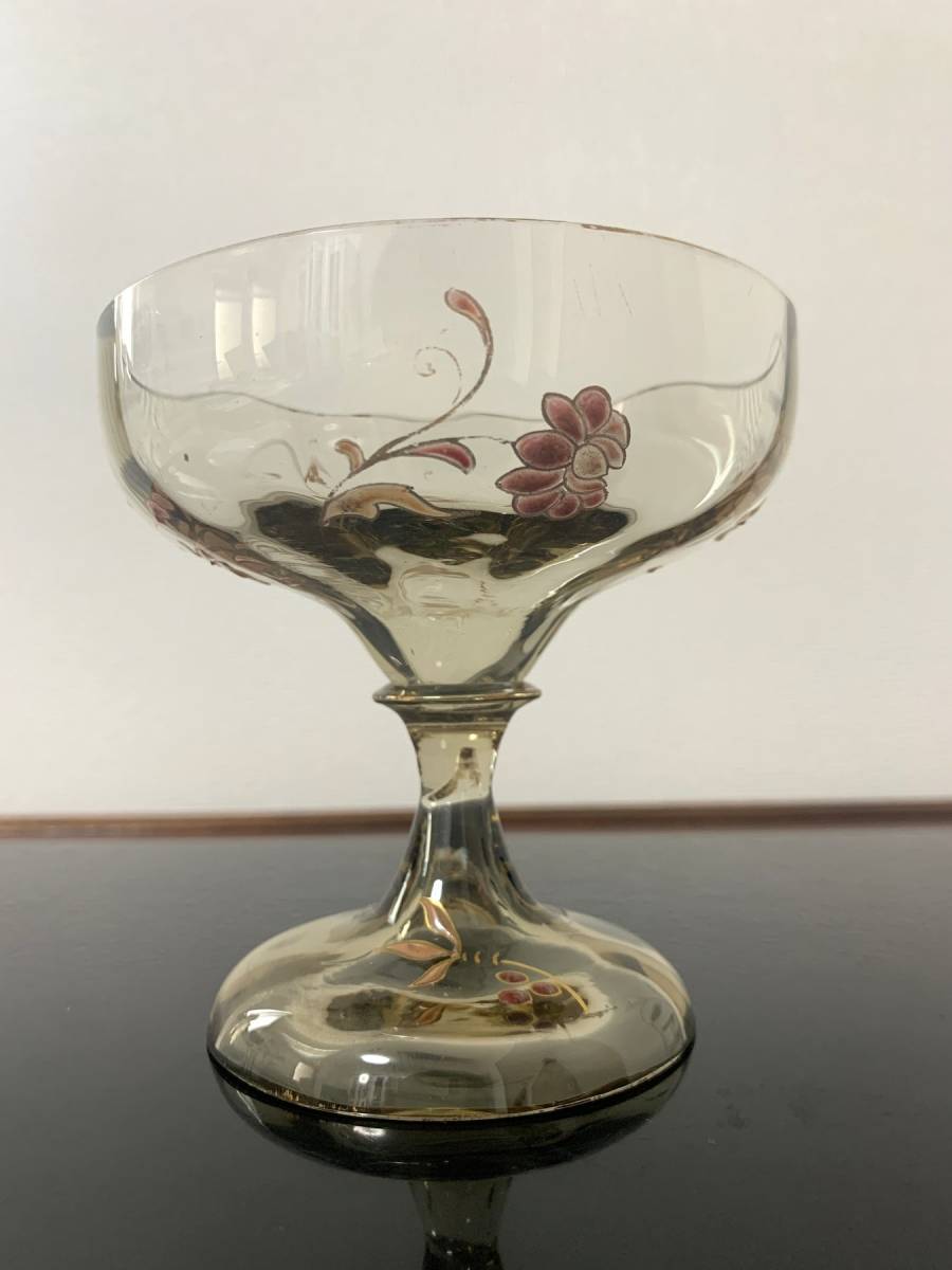 エミールガレ　エナメルガラスの初期作品　花紋クープ1