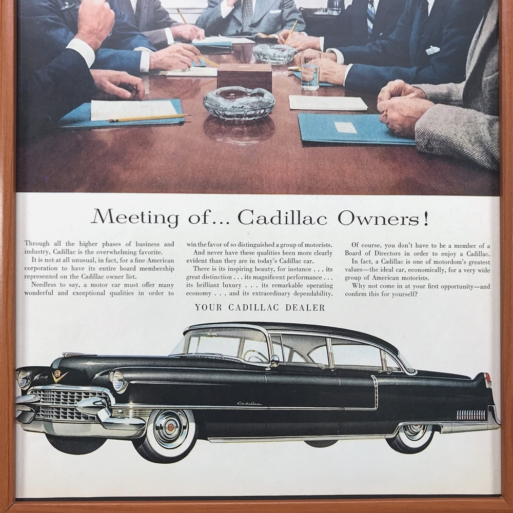 ■即決◆1955年(昭和30年) GM Cadillac キャデラック 4ドア セダン【B4-1142】アメリカ ビンテージ雑誌広告【B4額装品】当時物本物★同梱可_画像5