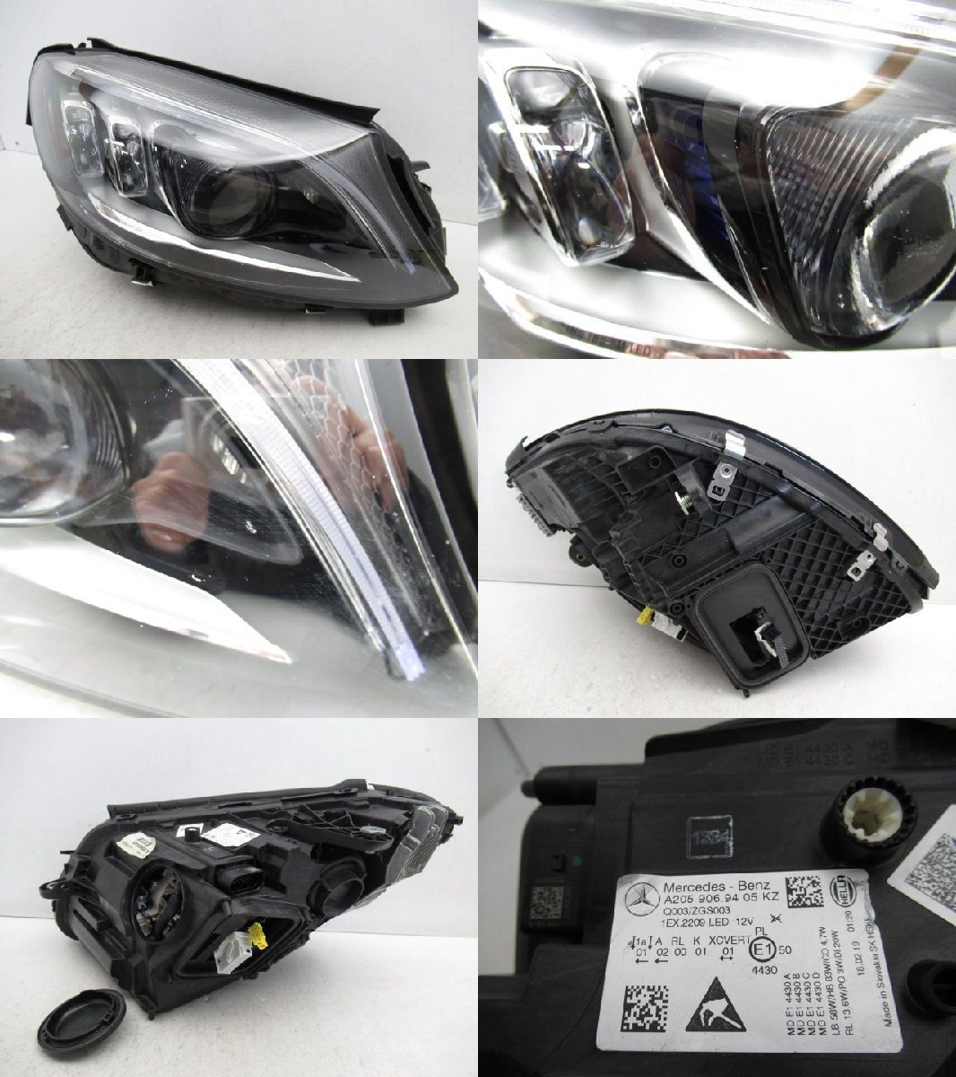 MercedesBenz ベンツ Cクラス 05 後期 94 906 右 205 A LED ヘッド