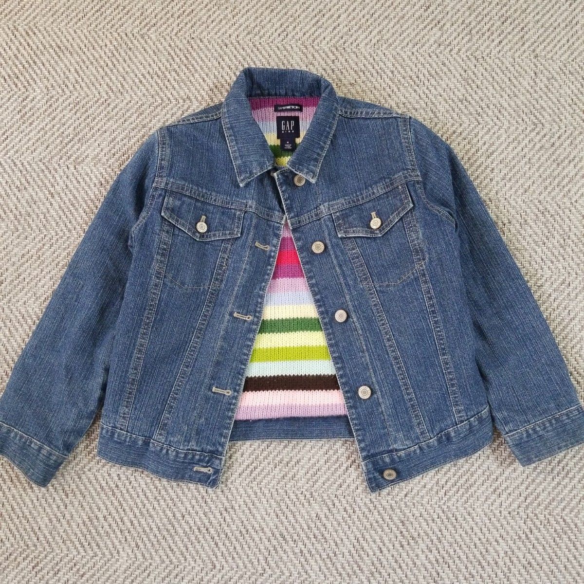 価格交渉OK送料無料 美品 GAP kids デニム Gジャン 130 アウター 春 夏