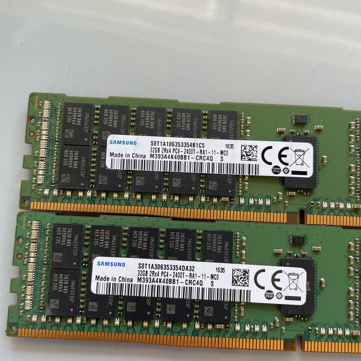 メモリ 32GB 2Rx4 PC4-2400T-RA1-11-MC0 ☆32GB×2枚 計64GB