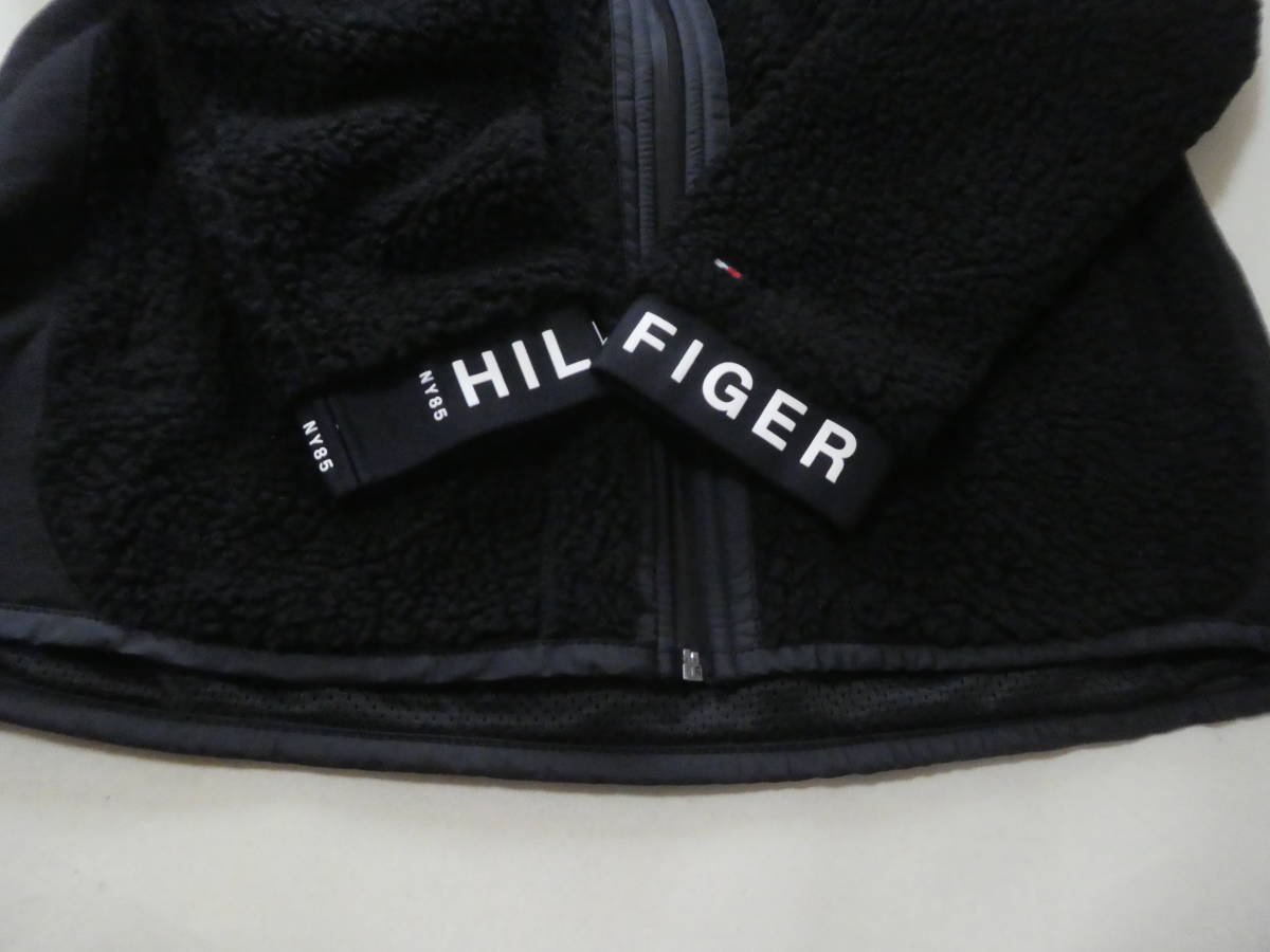 (450)TOMMY HILFIGER ボアジャケット M ジップアップ フード_画像4