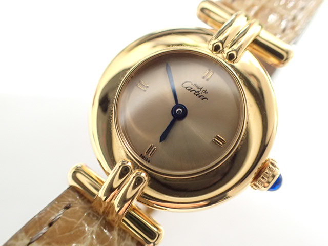 カルティエ マストコリゼ ヴェルメイユ 925 Dバックル 腕時計 保証書