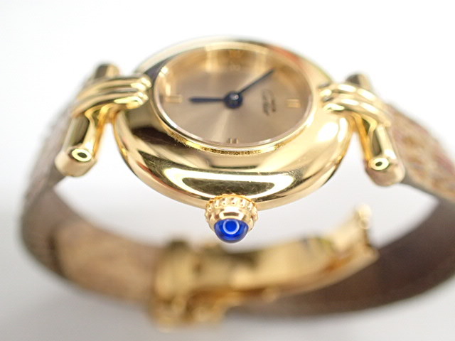 カルティエ マストコリゼ ヴェルメイユ 925 Dバックル 腕時計 保証書 