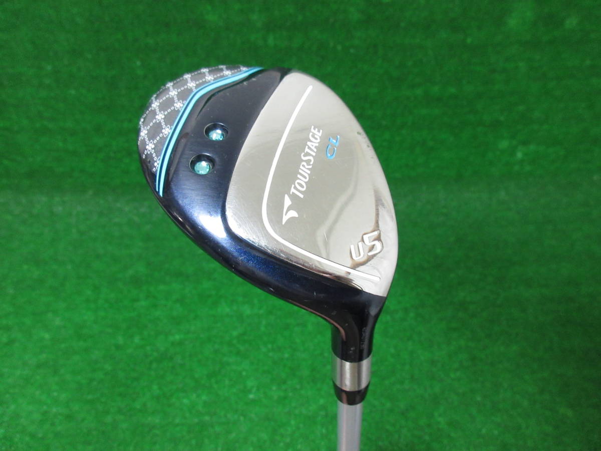 6264【BRIDGESTONE】TOUR STAGE CL U5 29度 純正B-316W(L)装着 ヘッドカバー付 ブリヂストン ツアーステージ UT 5U #5 ハイブリッド 女性用_画像1